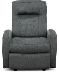 Charcoal Gray Wideseat Manual Rocker Recliner - Skyler