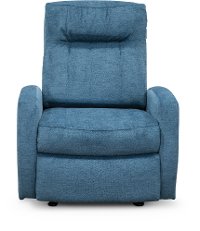 Blue Wideseat Manual Rocker Recliner - Skyler