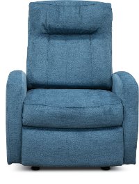 Blue Wideseat Power Rocker Recliner - Skyler