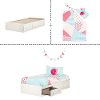 100180 White Twin Mates Bed with Bedding - Summer Breeze-2