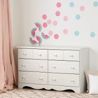 100181 Pure White Double Dresser - Summer Breeze