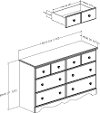 100181 Pure White Double Dresser - Summer Breeze-3
