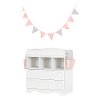 100198 White Changing Table with Runner and Pennant Banner - Savannah-2