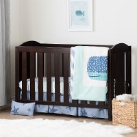 100194 Espresso 2-in-1 Crib, Rail and Bedding - Angel