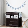 100195 Espresso Changing Table with Runner and Pennant Banner - Savannah-1