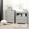 11199 Soft Gray Changing Table and Chest - Reevo