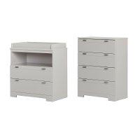 11199 Soft Gray Changing Table and Chest - Reevo-2