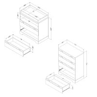 11199 Soft Gray Changing Table and Chest - Reevo-4