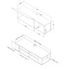 11245 Charcoal Wall Mounted Brown TV Stand and Storage Unit (48 Inch) - City Life-2