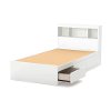 11250 White Twin Mates Bed with Bookcase Headboard - Reevo-2