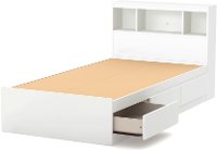 11250 White Twin Mates Bed with Bookcase Headboard - Reevo-2