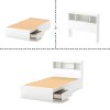 11250 White Twin Mates Bed with Bookcase Headboard - Reevo-3