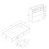 11250 White Twin Mates Bed with Bookcase Headboard - Reevo-4