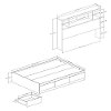 11251 Full Mates Bed With Bookcase Headboard (54 Inch) - Reevo -7