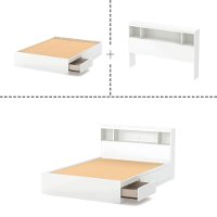 11251 Full Mates Bed With Bookcase Headboard (54 Inch) - Reevo -6