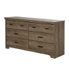 11272 Weathered Oak Double Dresser & Nightstand - Versa-3