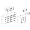 11272 Weathered Oak Double Dresser & Nightstand - Versa-5