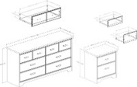 11272 Weathered Oak Double Dresser & Nightstand - Versa-5