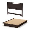 11276 Chocolate Queen Platform Bed with Headboard - Step One