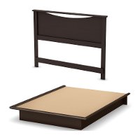 11276 Chocolate Queen Platform Bed with Headboard - Step One
