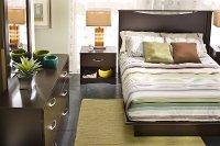 11276 Chocolate Queen Platform Bed with Headboard - Step One-2