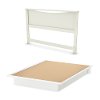 11277 Pure White Queen Platform Bed with Headboard - Step One-1