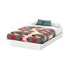 11277 Pure White Queen Platform Bed with Headboard - Step One-3
