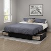 10220 Black Full/Queen Platform Bed with Drawers - Gramercy