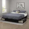 10220 Gramercy Black Full/Queen Platform Bed with Drawers - South Shore