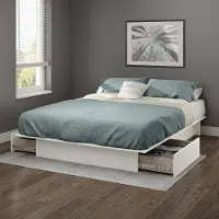 10222 Gramercy White Full-Queen Platform Bed with Drawers