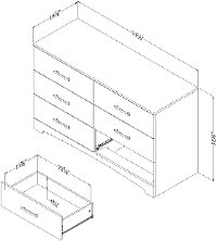 10447 Pure Black 6-Drawer Double Dresser - Gramercy-3