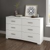 10450 Pure White 6-Drawer Double Dresser - Gramercy