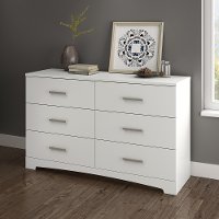 10450 Pure White 6-Drawer Double Dresser - Gramercy