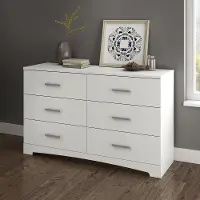 10450 Pure White 6-Drawer Double Dresser - Gramercy