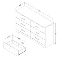 10450 Pure White 6-Drawer Double Dresser - Gramercy-2