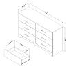 10453 Natural Maple 6-Drawer Double Dresser - Gramercy-2