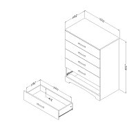 10448 Pure Black 5-Drawer Chest of Drawers- Gramercy-2