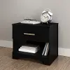 10449 Gramercy Pure Black 1-Drawer Nightstand - South Shore
