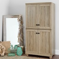 10316 Four-Door Rustic Oak Storage Cabinet - Hopedale