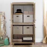 10316 Four-Door Rustic Oak Storage Cabinet - Hopedale-2