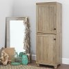 10317 Two-Door Rustic Oak Storage Cabinet - Hopedale