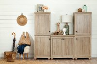 10318 2-Door Rustic Oak Short Storage Cabinet - Hopedale-2
