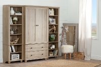 10320 Rustic Oak Storage Armoire with Two Drawers - Hopedale-2