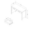 10550 Weathered Oak Desk with Drawers - Munich-5