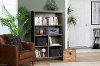 10552 Weathered Oak 6-Shelf Bookcase - Munich-2
