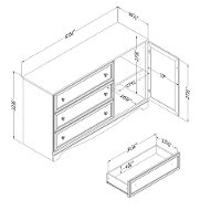 10592 Sand Oak Dresser with Door - Savannah-3