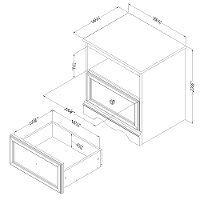 10594 Sand Oak 1-Drawer Nightstand - Savannah-4
