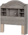10596 Sand Oak Twin Bookcase Headboard - Savannah