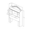 10596 Sand Oak Twin Bookcase Headboard - Savannah-4