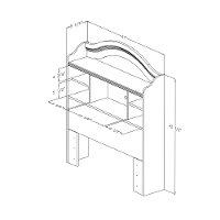 10596 Sand Oak Twin Bookcase Headboard - Savannah-4